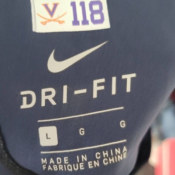 UVA Virginia Cavaliers Nike Men's Basketball Shorts 8" inseam Large Dri fit - Picture 3 of 3